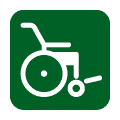 Icono médico: silla de ruedas