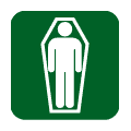 Icono médico, defunción, fallecido, funeraria, tanatorio.