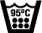 Pictograma textil vectorial: lavado a m�quina agua a 95�C