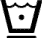 Pictograma textil vectorial: lavado a m�quina agua fr�a, ciclo Permanent Press (sint�ticos / mezcla)