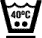 Pictograma textil vectorial: lavado a m�quina agua 40�C, ciclo Permanent Press (sint�ticos / mezcla)