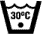 Pictograma textil vectorial: lavado a m�quina 30�C