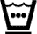 Pictograma textil vectorial: lavado a m�quina agua 50�C, ciclo Permanent Press (sint�ticos / mezcla)