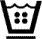 Pictograma textil vectorial: lavado a m�quina agua 60�C, ciclo Permanent Press (sint�ticos / mezcla)