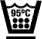 Pictograma textil vectorial: lavado a m�quina agua 95�C, ciclo Permanent Press (sint�ticos / mezcla)