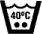 Pictograma textil vectorial: lavado a m�quina 40�C