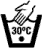 Pictograma textil vectorial: lavado a mano agua fr�a