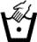 Pictograma textil vectorial: lavado a mano agua fr�a