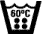 Pictograma textil vectorial: lavado a m�quina agua a 60�C