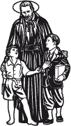 St. Joseph Calasanz vectorized for cutting plotter.