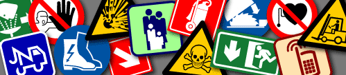 Artes finales vectorizados de pictogramas de se�alizaci�n, advertencias, prohibiciones, tr�nsito. Artes vectoriales de Se�al�tica listos para usar.