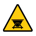 Señal de advertencia de riesgo en obras. Icono preventivo para personal técnico.