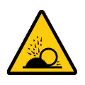 Señal de advertencia de radiación láser. Gráfico preventivo para laboratorios e industria.