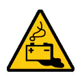 Señal de advertencia de suelo resbaladizo. Pictograma de prevención de caídas.