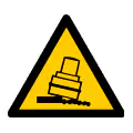 Señal de advertencia de peligro por depósito. Símbolo de seguridad en tanques y silos.