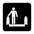 Pictograma vectorial sujétese al pasamanos