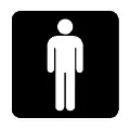 Pictograma vectorial aseos hombre