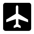 Pictograma vectorial aeropuerto