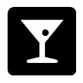 Pictograma vectorial bar o nightclub
