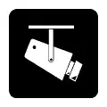 Pictograma vectorial vigilancia mediante cctv