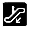 Pictograma vectorial escalera bajando