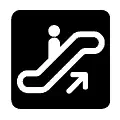 Pictograma vectorial escalera subiendo