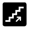 Pictograma vectorial escalera para subir