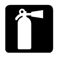 Pictograma vectorial extintor de incendio