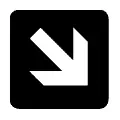 Pictograma vectorial dirección inferior derecha