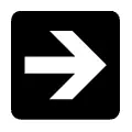 Pictograma vectorial dirección derecha