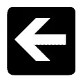 Pictograma vectorial dirección izquierda