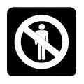 Pictograma vectorial prohibido pasar