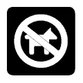 Pictograma vectorial prohibidos perros