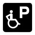 Pictograma vectorial parking para discapacitados