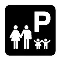 Pictograma vectorial parking para familias