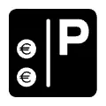 Pictograma vectorial parking de pago