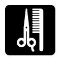 Pictograma vectorial peluquería