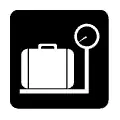Pictograma vectorial pesaje equipaje