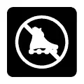Pictograma vectorial prohibido patinar
