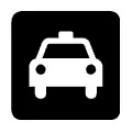 Pictograma vectorial parada de taxi