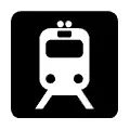 Pictograma vectorial estación de tren