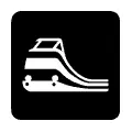 Pictograma vectorial estación de tren