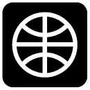 Pictograma vectorial de balón de Baloncesto
