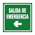 Pictograma vectorial de salida de emergencia. Icono de puerta de escape de seguridad.