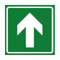 Pictograma vectorial de advertencia de ruta. Símbolo de seguridad preventiva y rescate.