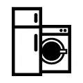 Símbolo vectorial de electrodomésticos, línea blanca