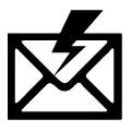 Símbolo vectorial de correo, sobre