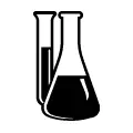Símbolo vectorial de laboratorio, tubo de ensayo