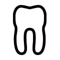 Símbolo vectorial de odontología, dentista