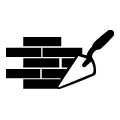 Icono vectorial de albañilería y construcción